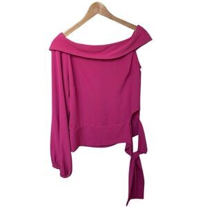 Regina Salamao Women's Off-Shoulder Pink Blouse Long Sleeve 38